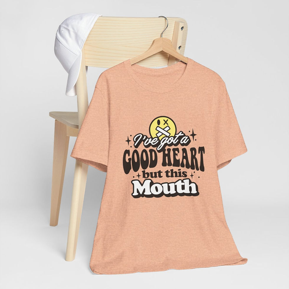 Thumbnail: Sarcastic T-Shirt Got a Good Heart But This Mouth Graphic Art Tee Unisex Gift