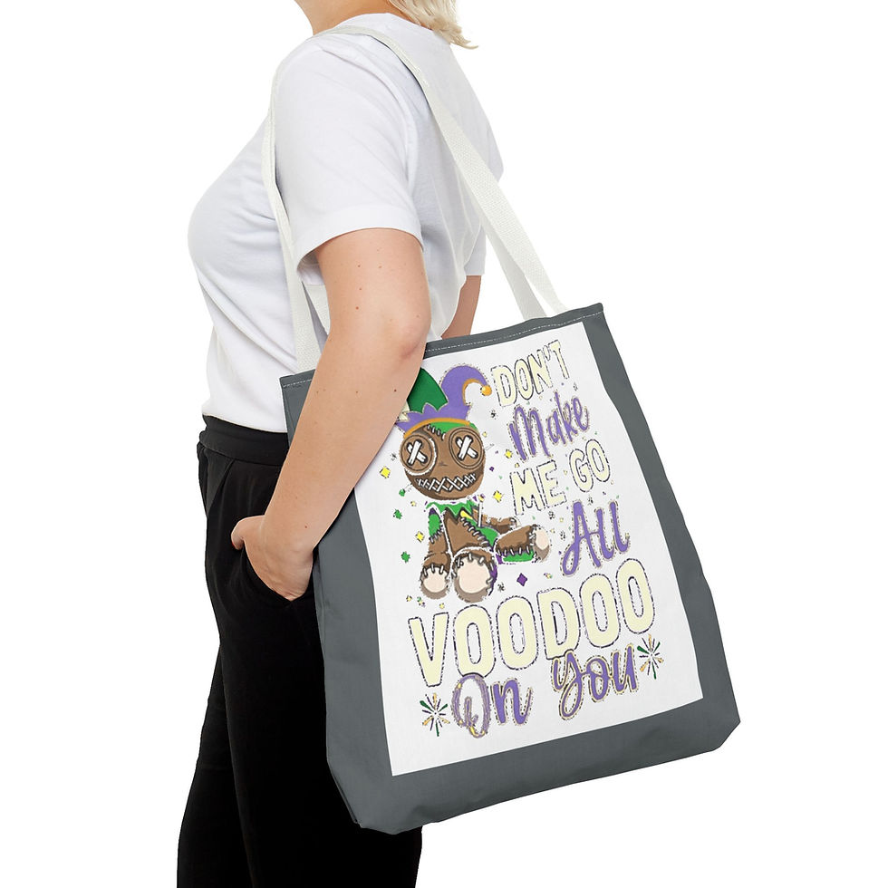 Thumbnail: Esoteric Sarcastic Tote Bag Don't Make Me go all Voodoo on You Expressive Gift