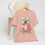 Miniatura: Halloween T-Shirt Creepy Pink Pumpkin Shabby Roses Art Tee Trendy Apparel Gift