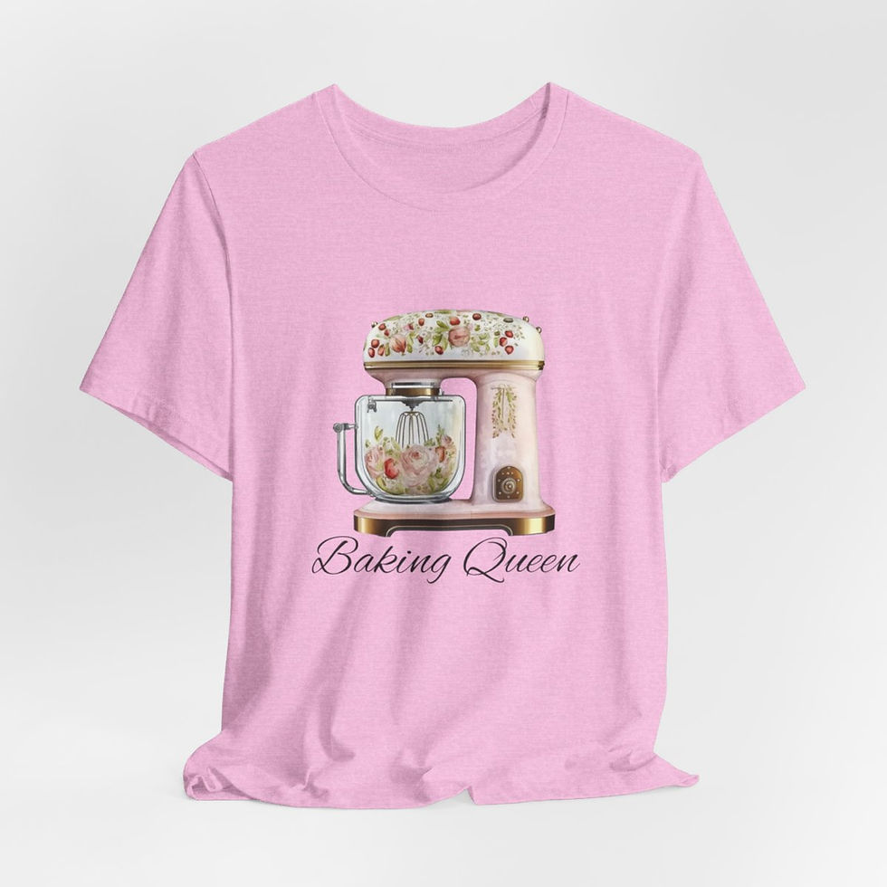 Thumbnail: Baking Queen T-Shirt Shabby Retro Cooking Kitchen Theme Gifts Trendy Art Apparel