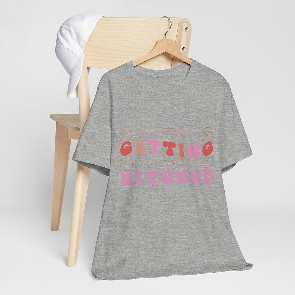 Thumbnail: Getting Hitched T-Shirt Bride Bridesmaid Wedding Vibes Fun Bridal Apparel