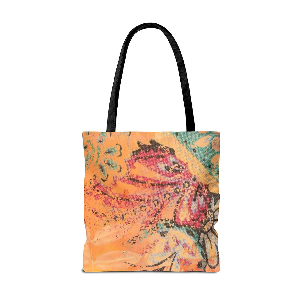 Thumbnail: Boho Tote Bag  Colorful Relaxing Bohemian Gypsy Style Artistic Trendy Gift 