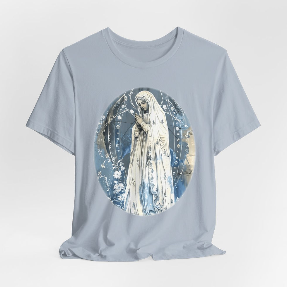 Thumbnail: Vintage Virgin Mary T-Shirt Religious Shabby Art Tee Artistic Catholic Gifts