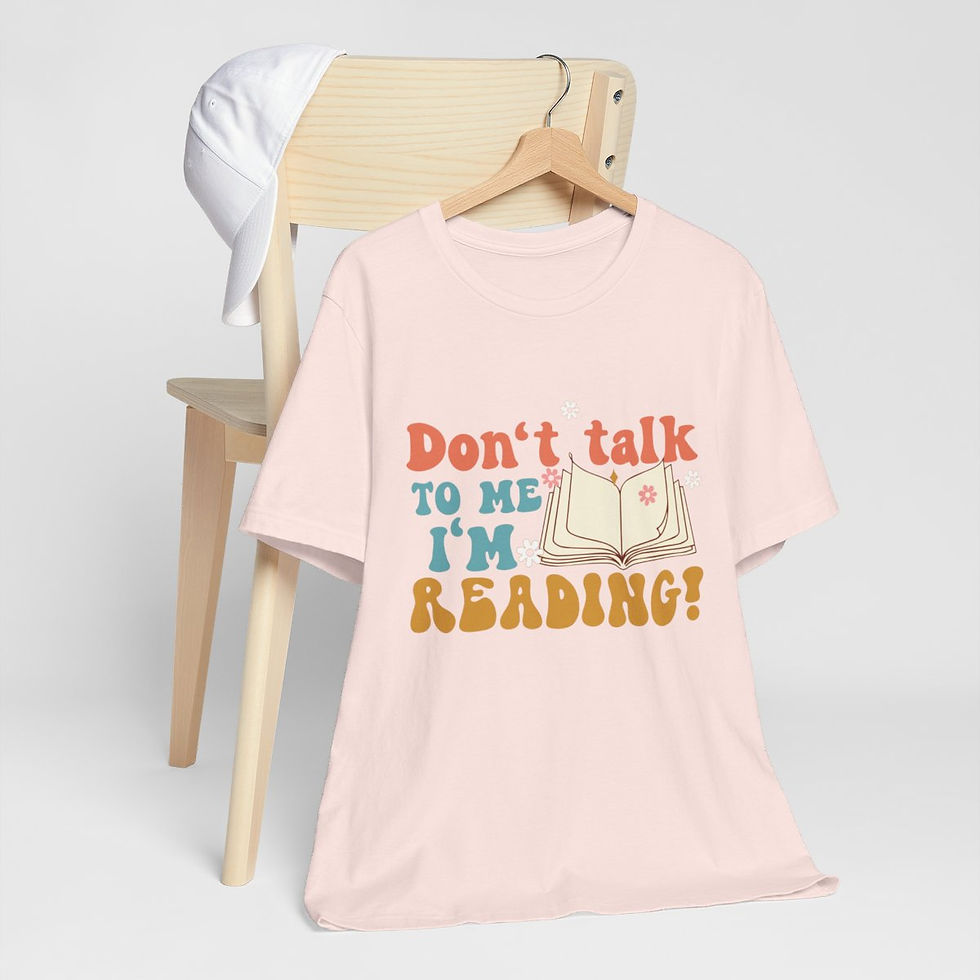Thumbnail: Book Lover T-Shirt Don't Talk to Me I'm Reading Retro Art Tee Thoughtful Gifts