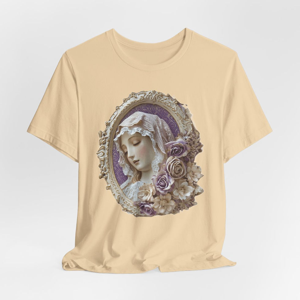 Thumbnail: Religious T-Shirt Virgin Mary Lady of Sorrows Art Tee Thoughtful Catholic Gifts