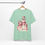 Miniatura: Shabby French Christmas T-Shirt Pink Snowman Family Art Tee Holiday Gifts