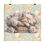 Miniatura: Cat Watercolor Art Print Kitten Sleeping in a Basket w/ Pink Roses Shabby Decor