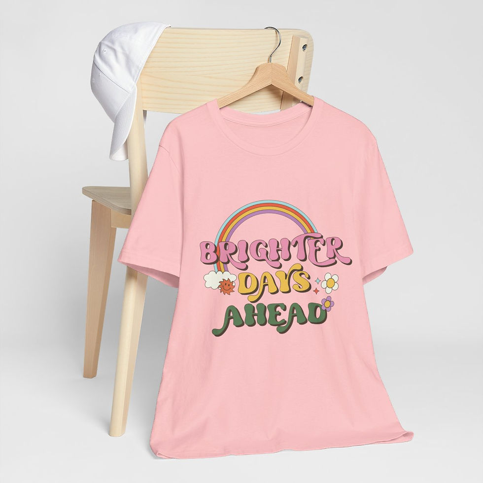 Thumbnail: Artistic Retro T-Shirt Brighter Days Ahead Motivational Trendy Apparel Fun Gifts
