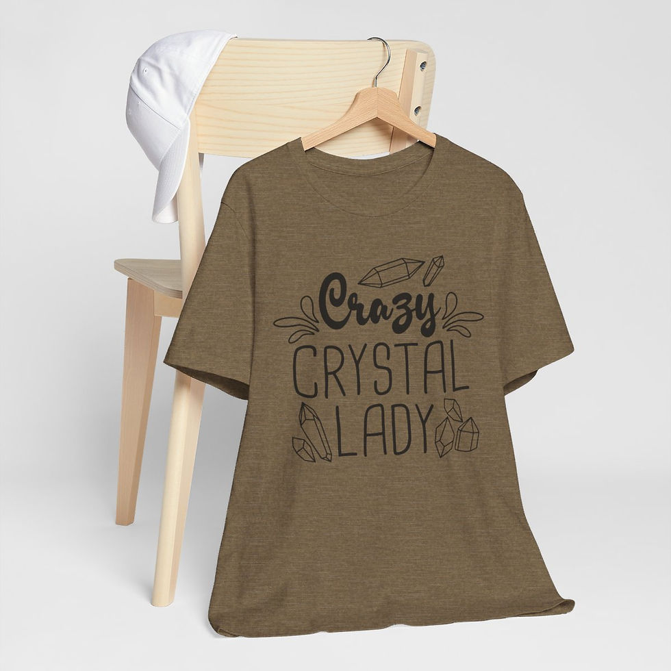 Thumbnail: Metaphysical T-Shirt Crazy Crystal Lady Art Tee Expressive New Age Gifts