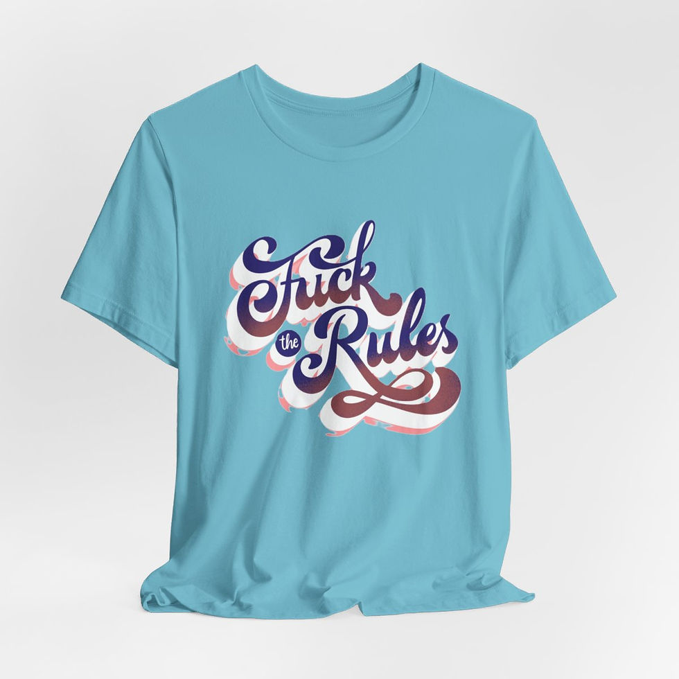 Thumbnail: Sarcastic Retro T-Shirt F*ck the Rules Adult Apparel Expressive Gifts