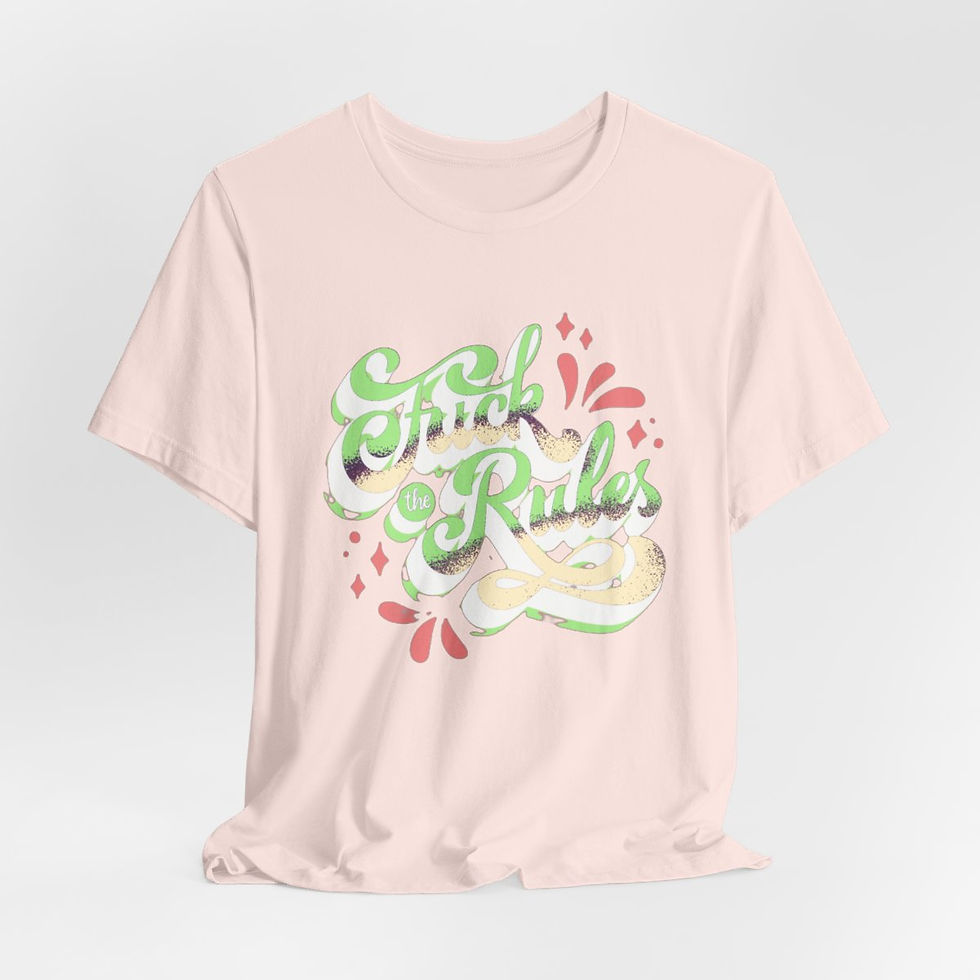 Thumbnail: Sarcastic Retro T-Shirt F*ck the Rules Adult Apparel Expressive Gifts