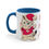 Miniatura: Retro Kitten Christmas Coffee Mug 1950s Merry happy Jolly Cat Lover Holiday gift