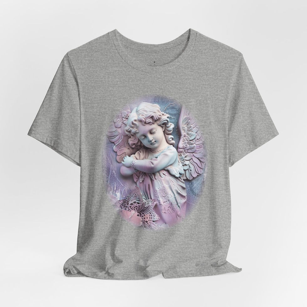 Thumbnail: Pastel Shabby T-Shirt Vintage Cherub Sleeping Angel Apparel Chic Artistic Gifts