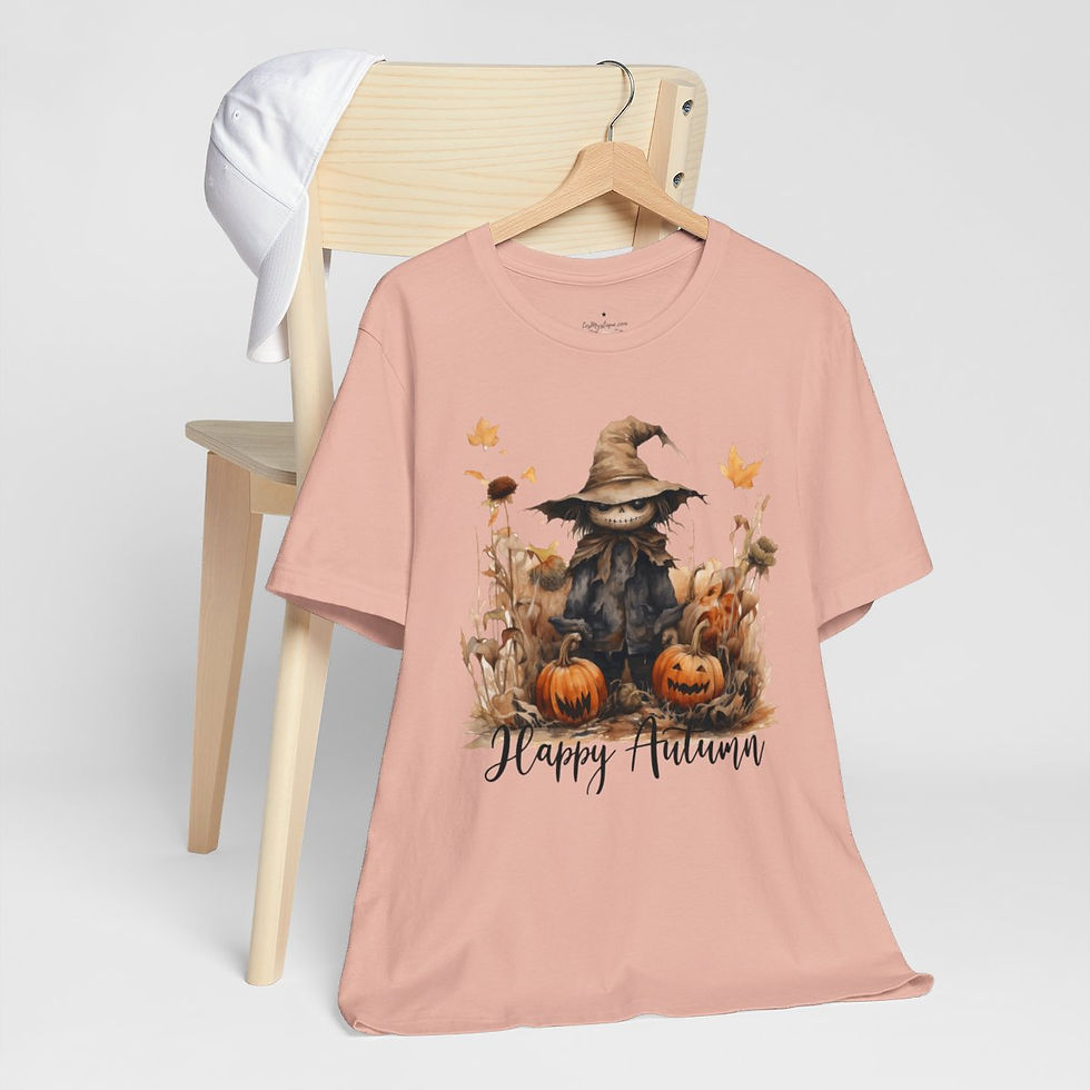 Thumbnail: Happy Autumn T-Shirt Halloween Pumpkins Creepy Fall Apparel Trendy Artistic Gift