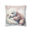 Miniatura: Pink Artistic Nursery Décor Throw Pillow Cover Sleepy White baby Seal
