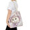 Miniatura: Pastel White Cat Tote Bag Shabby Victorian Bonnet Artistic Cat Lover Gifts