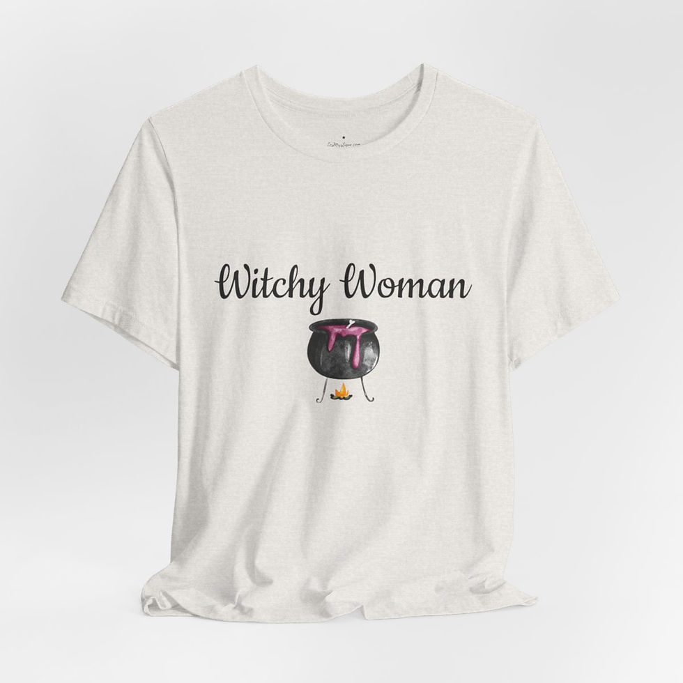Thumbnail: Artistic T-Shirt Witchy Woman Cauldron Halloween Art Tee Trendy Apparel Fun Gift