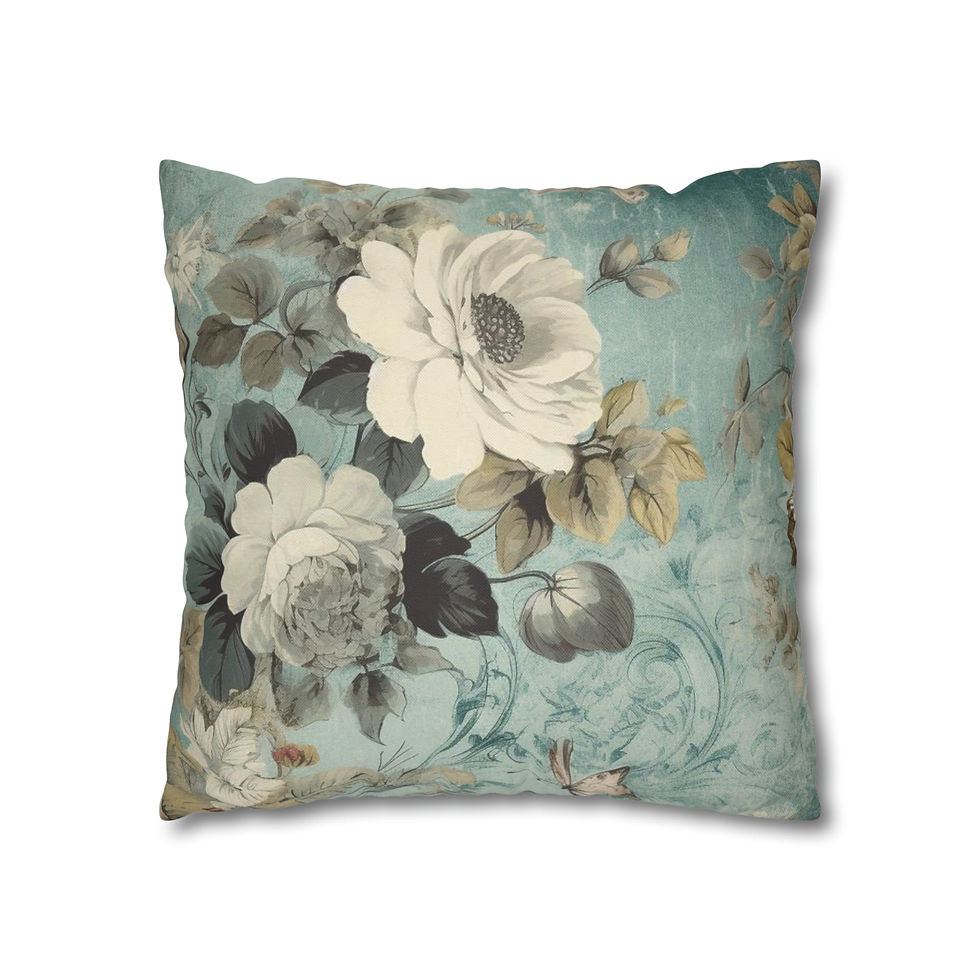 Thumbnail: French Country Throw Pillow cover Shabby Chic Vintage Floral Home Decor 