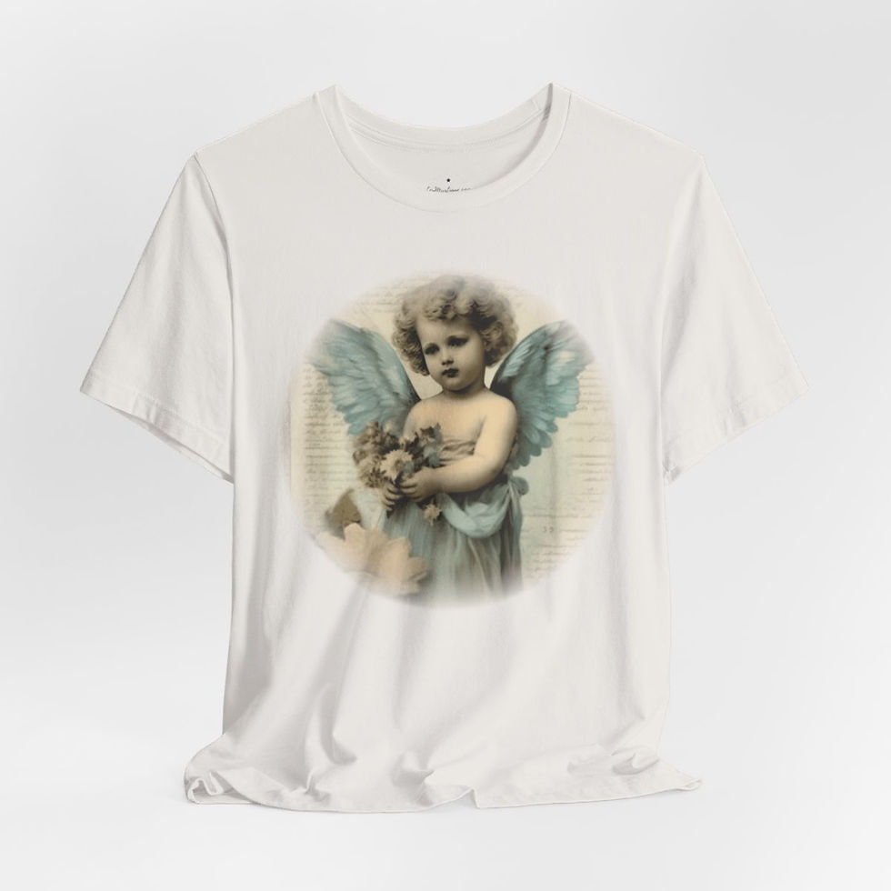 Thumbnail: Pastel French Shabby T-Shirt Vintage Cherub Angel Apparel Chic Artistic Gifts