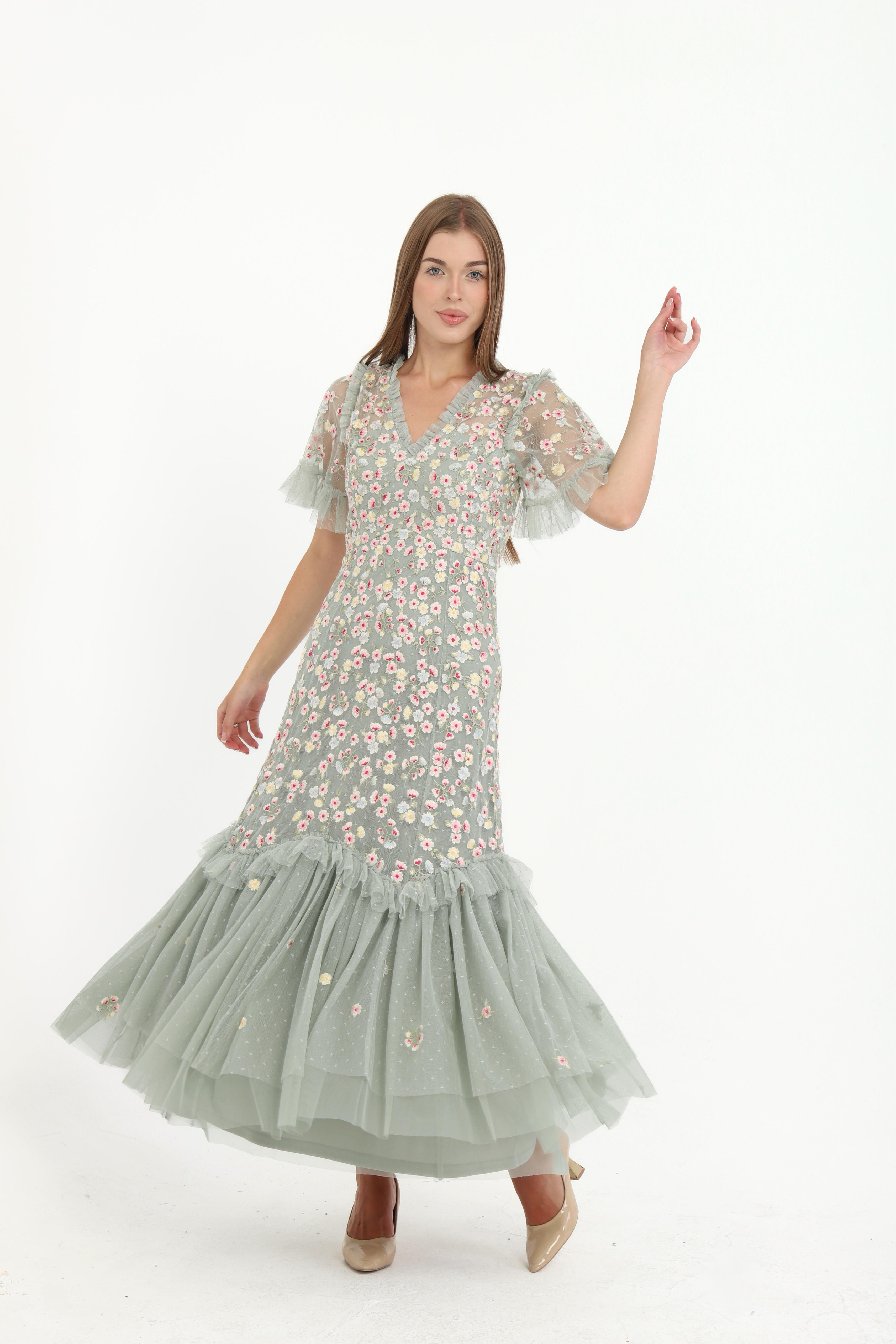 Blossom Dreams Embroidered Maxi Dress