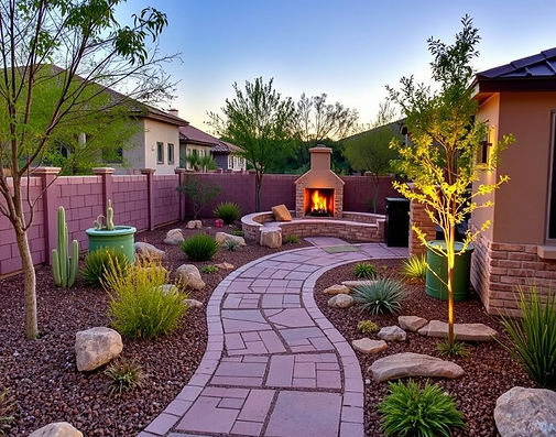 Hardscaping installation in Arizona with pavers.jpg