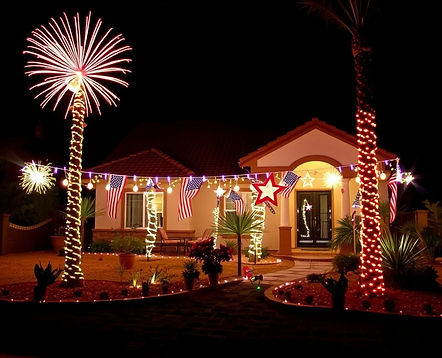 4th of july party lighting installation in Arizona .jpg