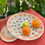 Thumbnail: Colander & Saucer: Orange Fringe Flower