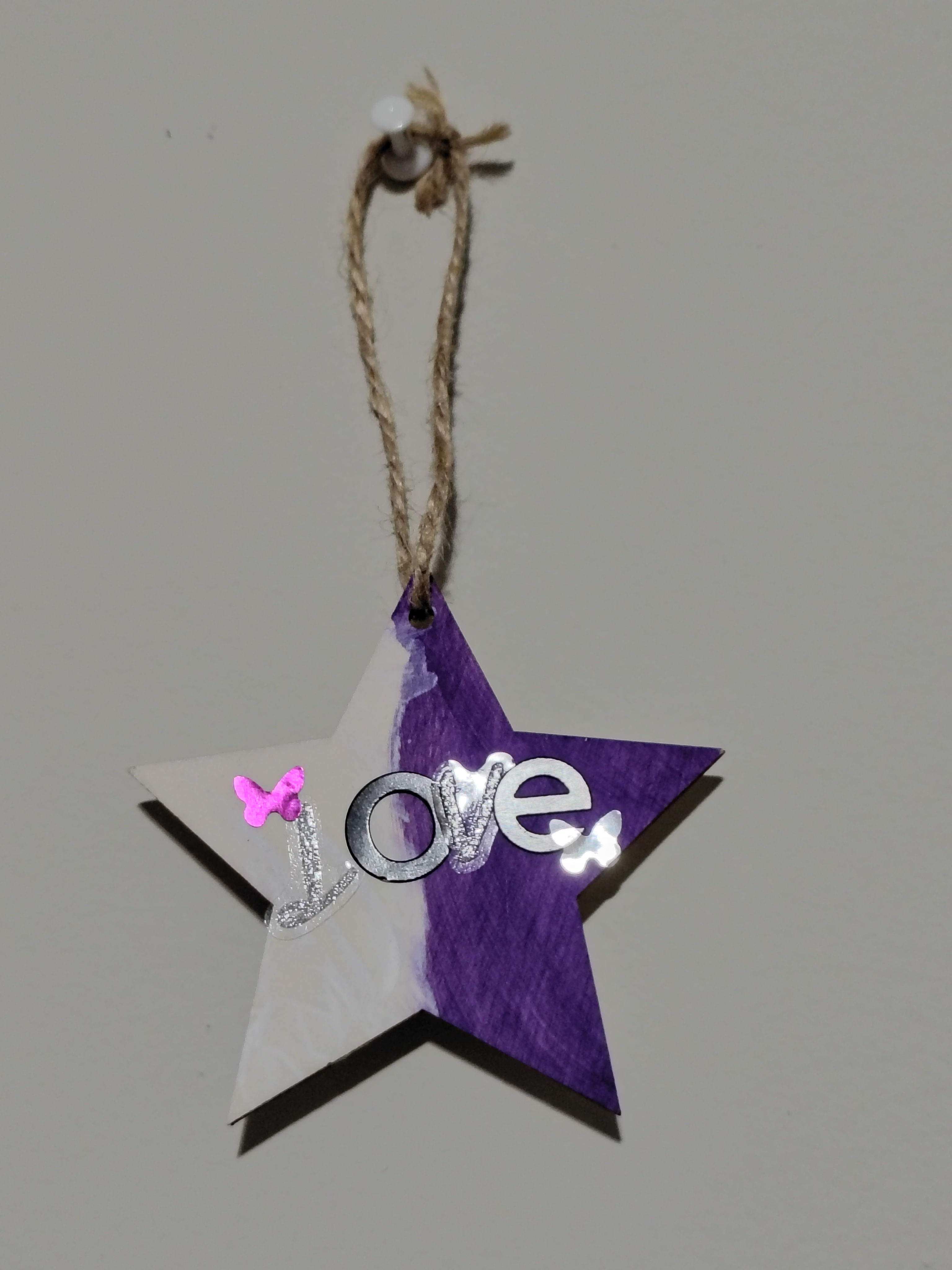 Star Shaped Love Hanging Sign