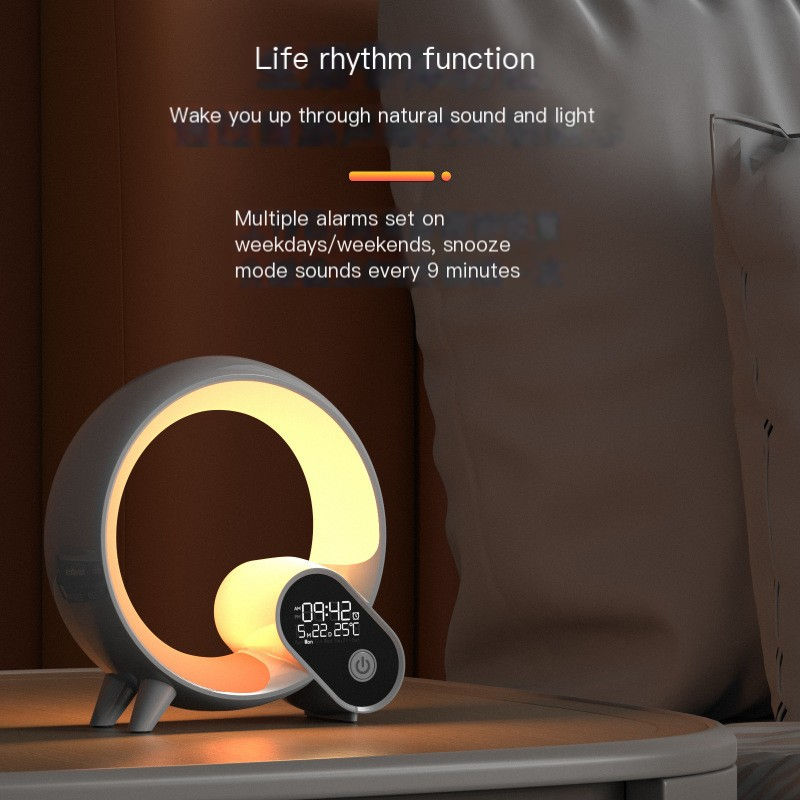 Smart Wake-Up Light with Bluetooth Speaker and Night Lamp