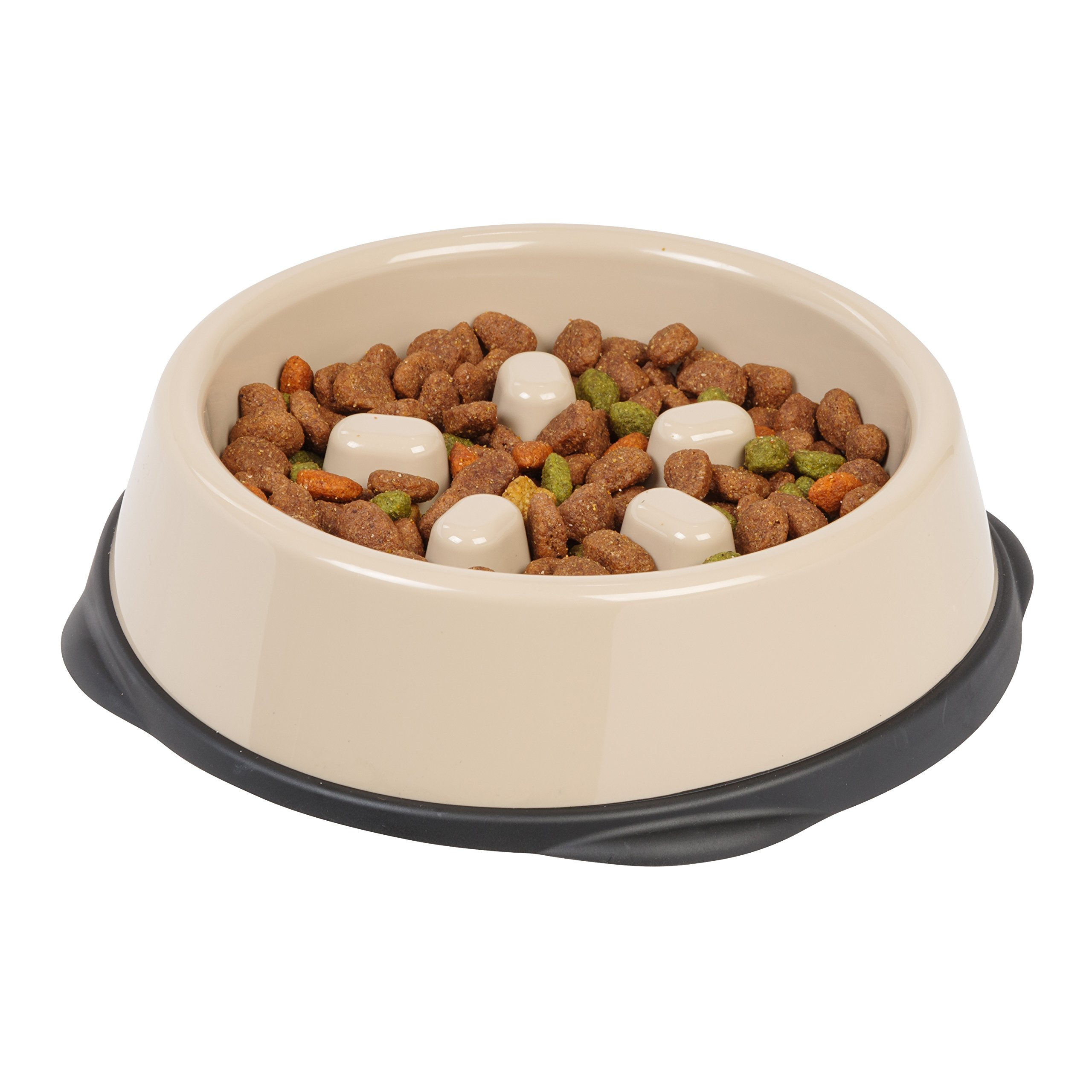 IRIS USA 2 Cups Slow Feeder Dog Bowl Anti-Choking Anti-Slip Easy to Clean Intera