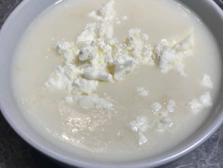 Greek Trahanas Soup [a porridge made from yoghurt and wheat]