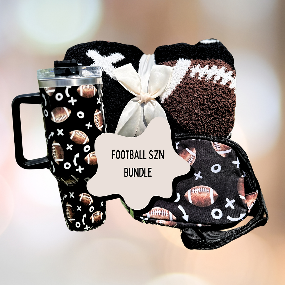 Thumbnail: Football Blanket, Tumbler& FannyPack