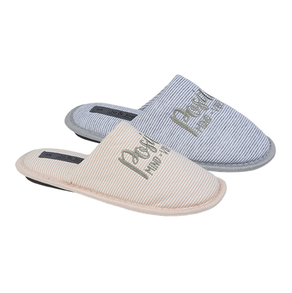 Harmony ladies mule slipper- peach or grey