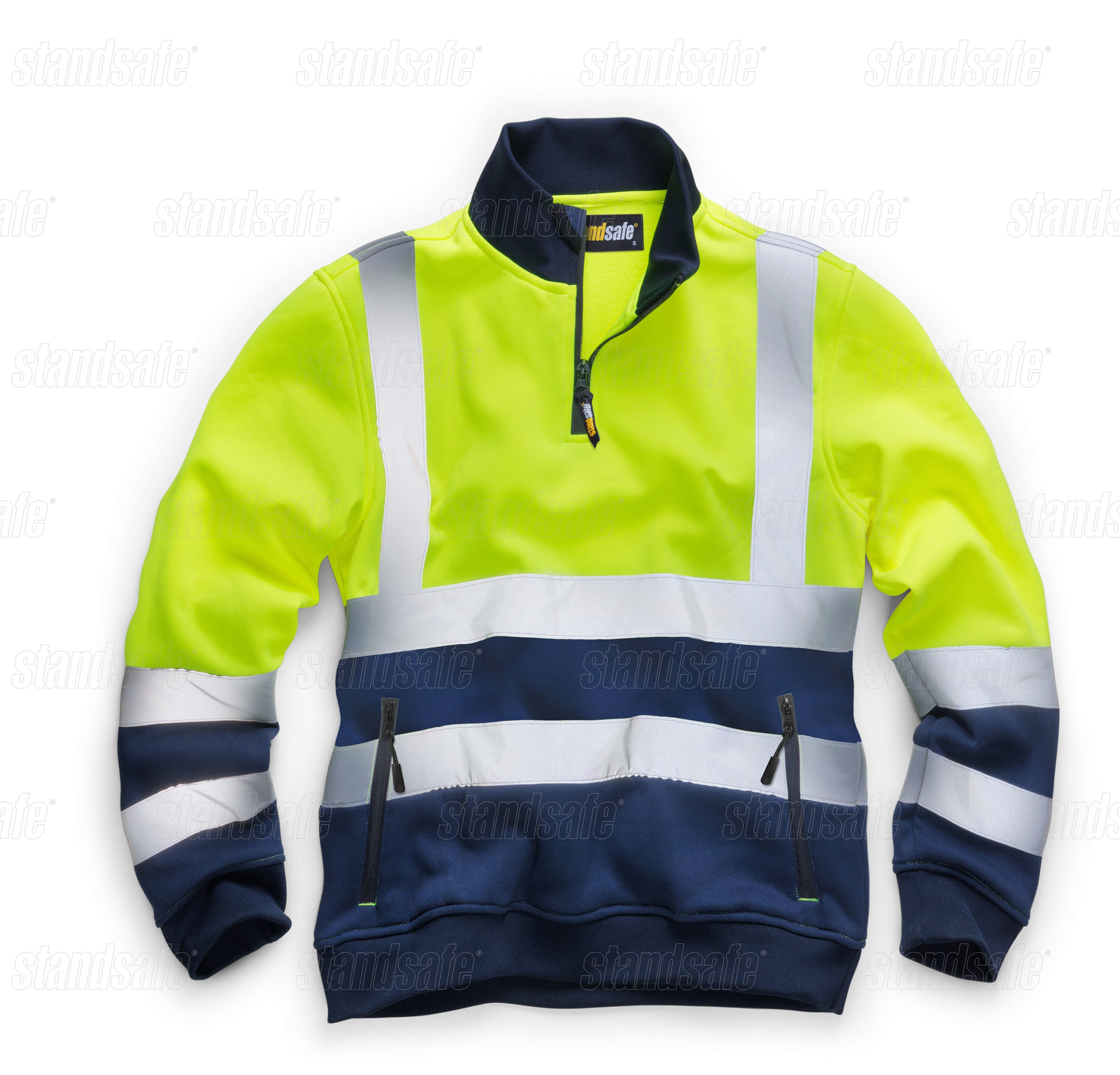 HV040 Two tone sweatshirts - Yellow/navy & Orange/navy