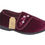 Thumbnail: VERONICA - Navy, Grey o Wine - Ladies touch & close slipper with embroidery.