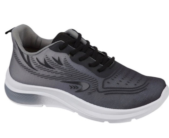 Flame - mens lightweight trainer in black/grey