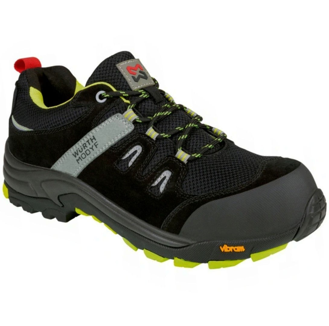 Wurth Modyf Libra S3 Composite safety trainer with a Vibram sole in black/lemon