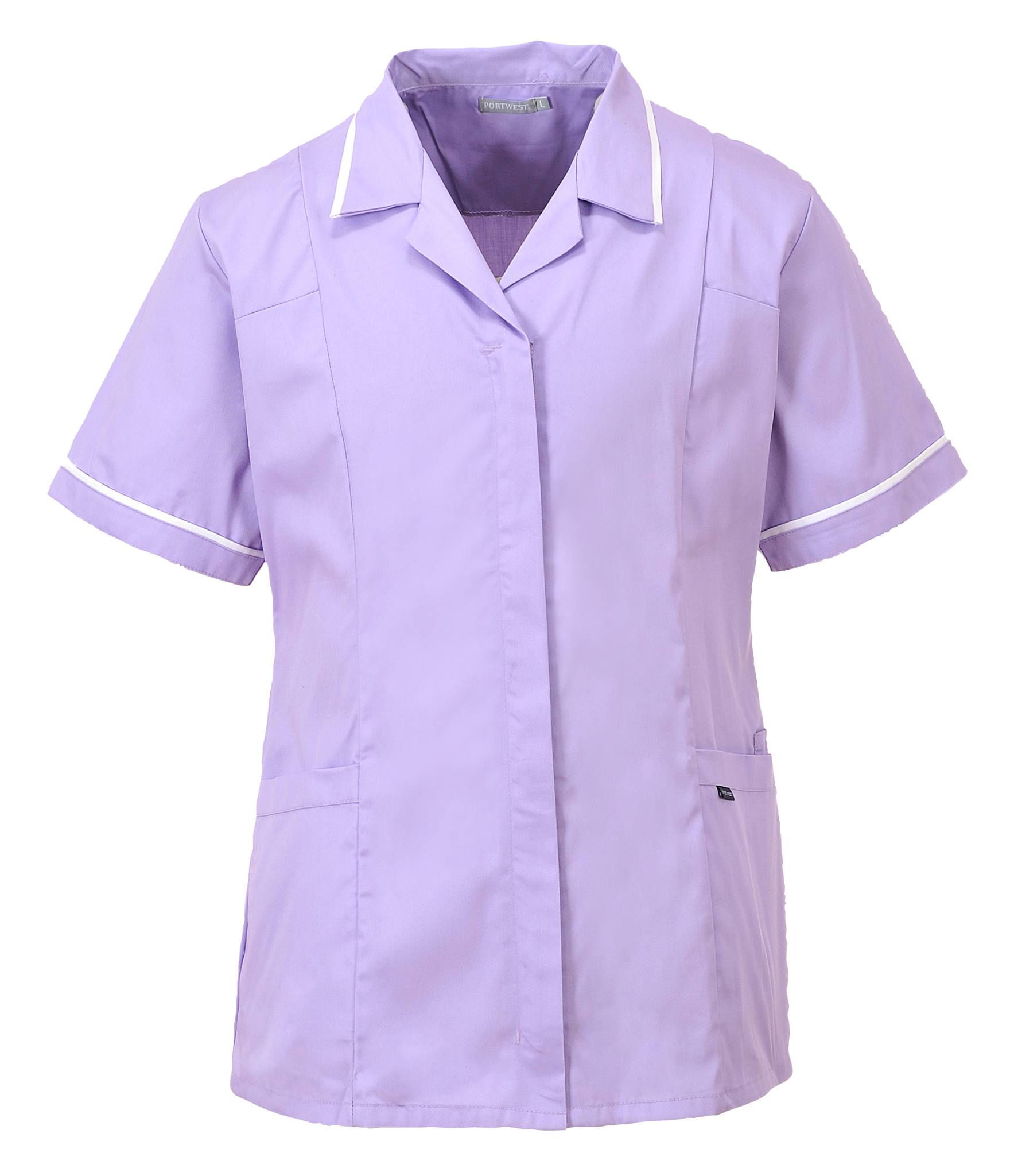 LW20 Portwest Ladies Tunics in Lilac, Hospital Blue, White and Navy