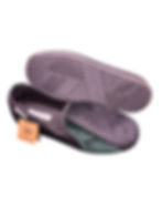 Black Green Dunlop memory foam slipper front view