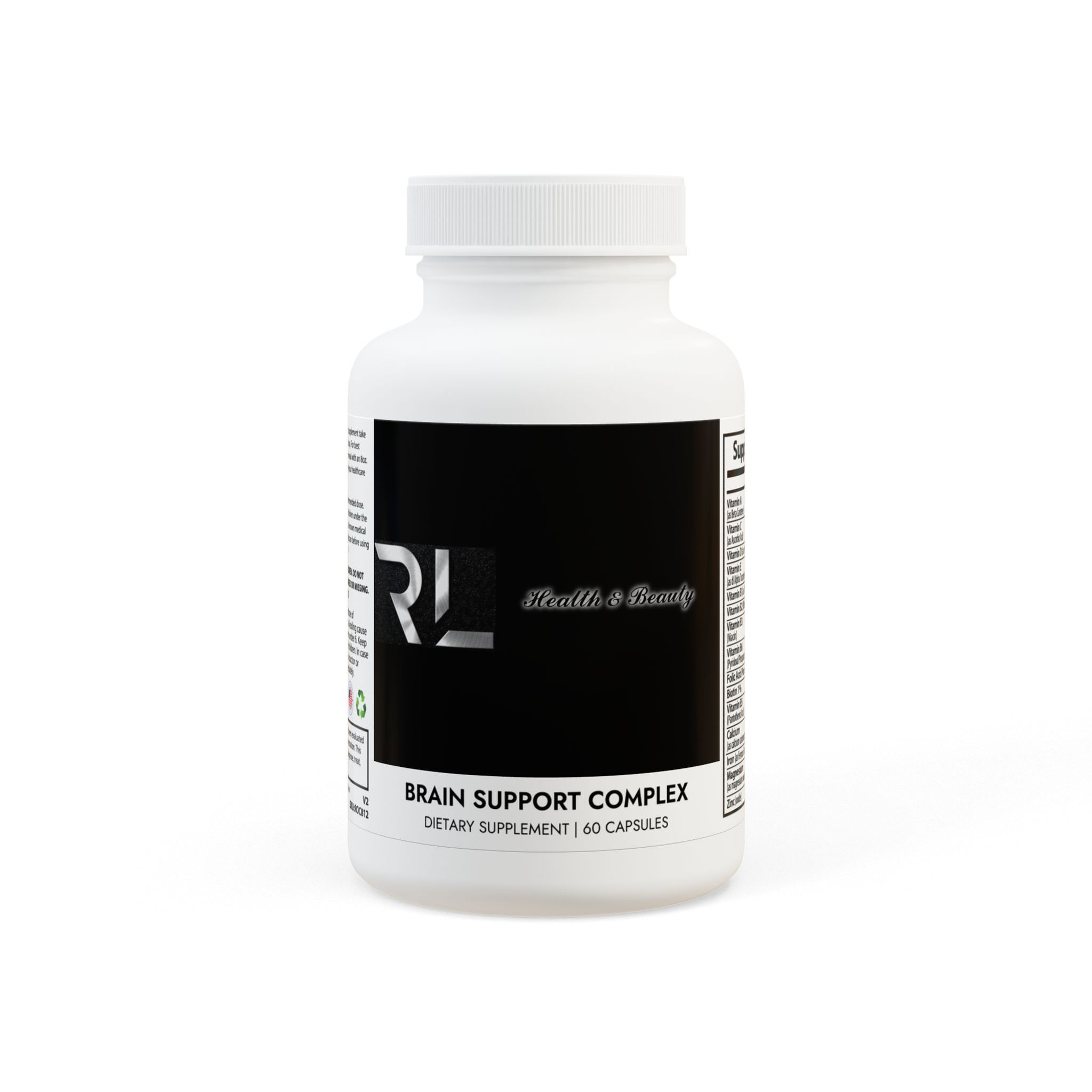 RL Health & Beauty  Brain Support Complex Supplement (60 Capsules)