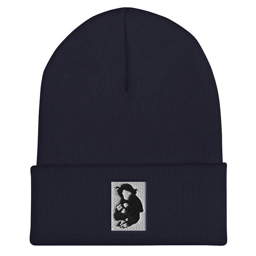 Thumbnail: Embroidered Design Cuffed Beanie by Baby Ape