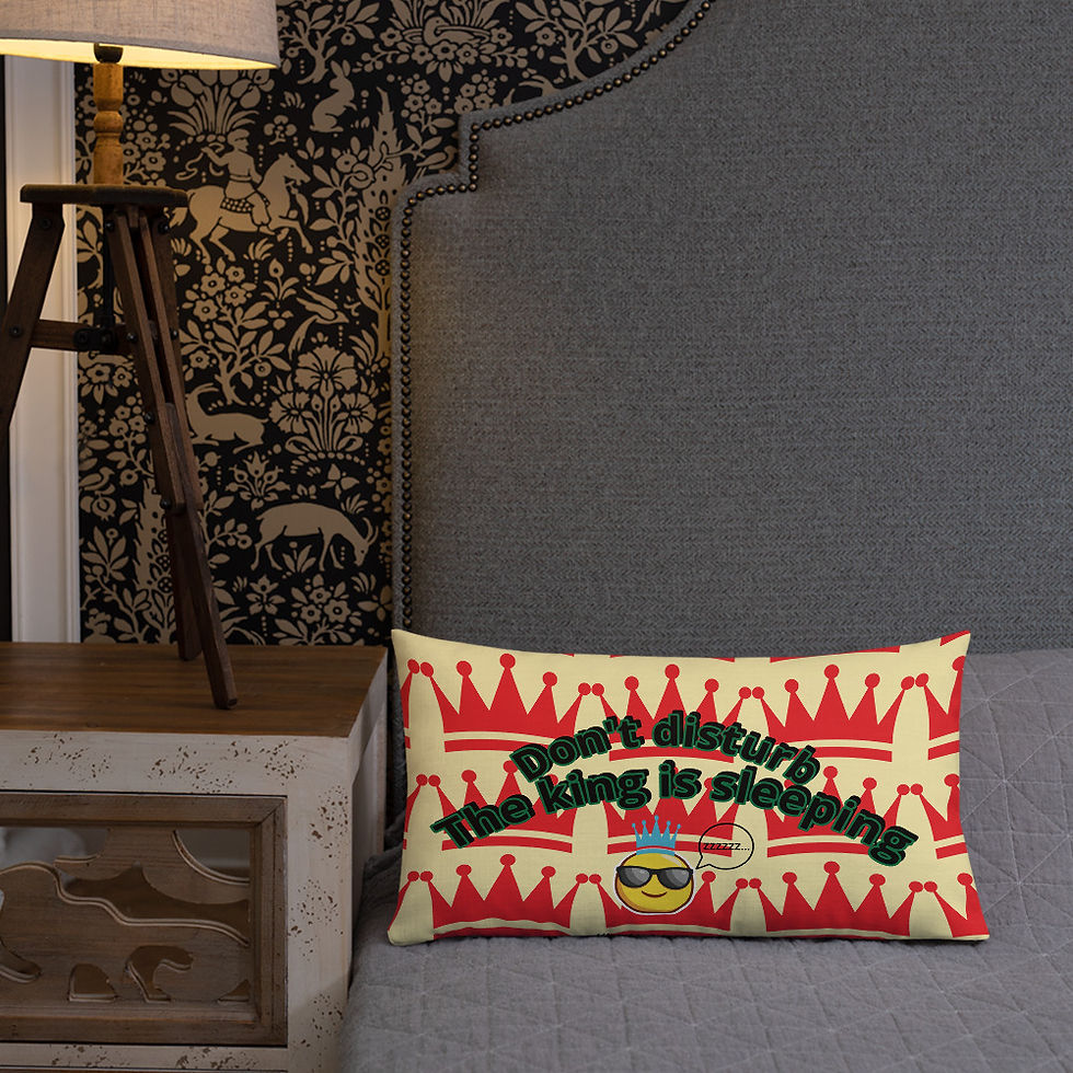 Thumbnail: "Don't disturb the king is sleeping "- Premium Pillow