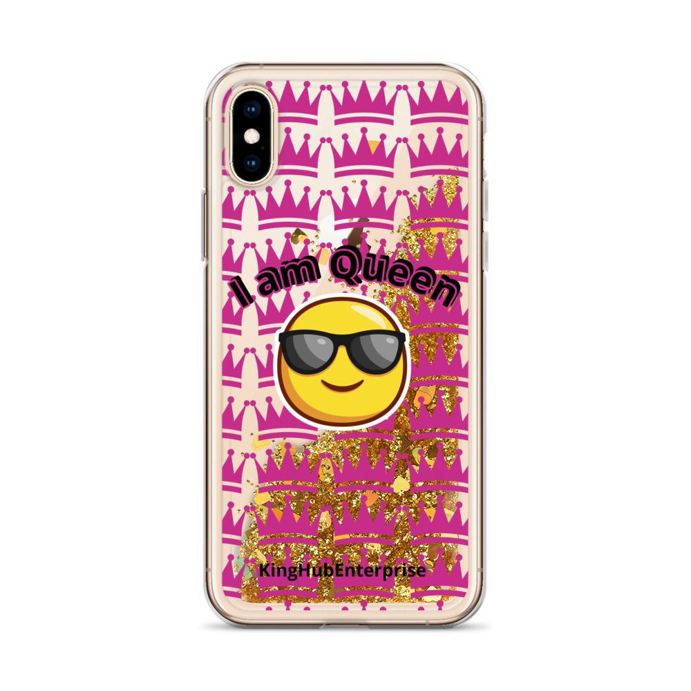 I am queen- Liquid Glitter Phone Case