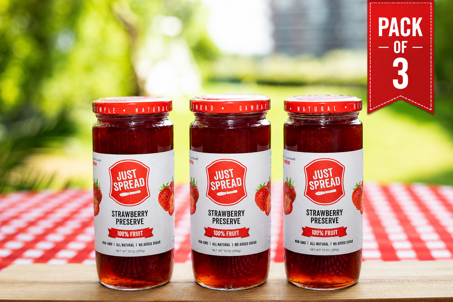 Fruit Preserves Variety Pack of 3