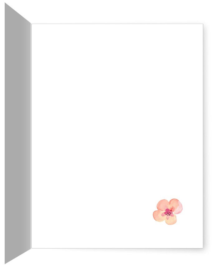 Thumbnail: Grow from Loss 4.25x5.5 Blank Folded Note Card with Envelope