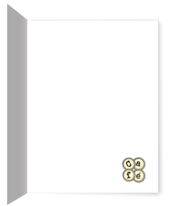 Thumbnail: Café Con Letras 4.25x5.5 Blank Folded Note Card with Envelope