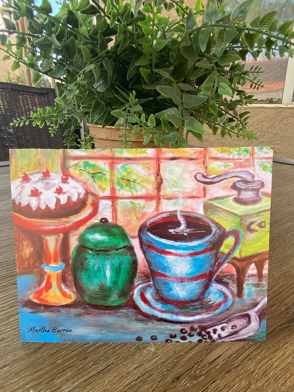 Thumbnail: Bean Bliss 5.5x4.25 Blank Folded Note Card with Envelope