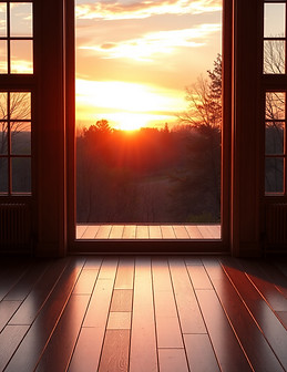 Hardwood floors with sunset in background .jpg