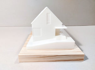 Cherokee Road House 3D printed model looking front on