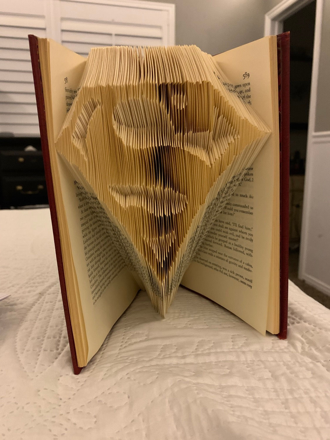 Superman book fold 